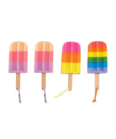 Beaupretty Ice Cream Bath Sponges Skin Cleaning Scrubber Sponges Shower Body Soft Spongy Brushes(Random Color)