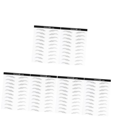 Beavorty 6 Sheets Pairs Waterproof Stickers Eyebrow Transfer Stickers Eyebrow Stickers 4d Hair Cosmetic