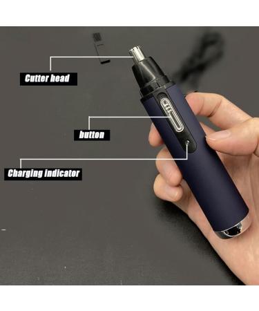 Buy Painless Nose Hair Trimmer - Travel-Friendly Electric Ear Hair Removal for Men - Blue - Buy Online on GoSupps.com