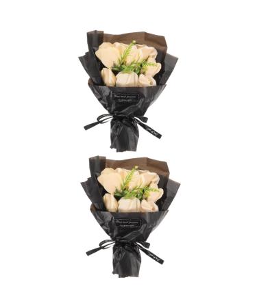 Zerodeko 2pcs Soap Bouquet Gifts for Coworkers Birthday Gifts for Teens Flower Soap Gift Rose Bouquet Rose Body Wash Essential Oil Flower Rose Soap Flower Bouquet Preserved Flower Fancy