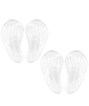 2 Pairs Half Shoe Pads Silicone Half Insoles High Heel Insoles Foot Care Insoles Front Insoles