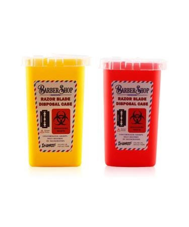 Lurrose 1stk blade dispenser case waste blade box razor disposal case renaissance accessories disposal case for razor blades bank guardsza donor case travel household yellow 1 piece