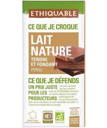  G n rique Ethical Natural Soft Milk and Fondant Chocolate 100 g - Pack of 4 - Sold as a Lot - Buy Online on GoSupps.com