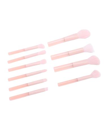 10 Peach Makeup Brushes Set - High-Quality Cosmetic Brush Set for Eyes Nose and Face - Perfect for Shadow Powder and Blush - Buy Online on GoSupps.com