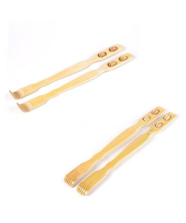 Goohochy 2 pieces made of wood back scratch back scratch for men shoulder massager massage device body relaxation high -quality bamboo
