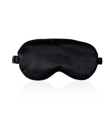 ECHOLLY Sleep Eye Mask-Perfect Light Blockout Comfort Soft Eye Mask for Women Men-100% Silk Eye Mask 2 Pairs of Ear Plugs Eye Mask for Sleeping with Pouch for Travelling(Black)
