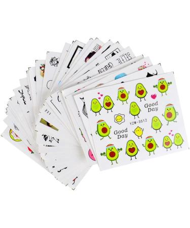 Winter Manicure Avocado Flower Anime Fruit Water Sticker Nail Sticker Nail Decals Nail Art Decoration(3) Style3 - Buy Online on GoSupps.com