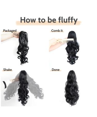 Copper Brown Wavy Ponytail Extension Claw 16 - Synthetic Clip-in Hair Piece for Women - Brown 6 oz - #12 Brown - Buy Online on GoSupps.com