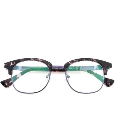 PARWANA Classic Round Reading Glasses - Retro Blue Light Blocking Eyewear for Men & Women Anti Eyestrain +100 C3 - Buy Online on GoSupps.com