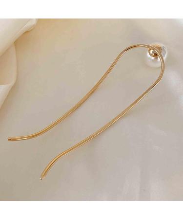 Yheakne Vintage Pearl Hair Clip - Gold Brass U-Shape Hairpin & Dutt Holder for Women & Girls - Buy Online on GoSupps.com