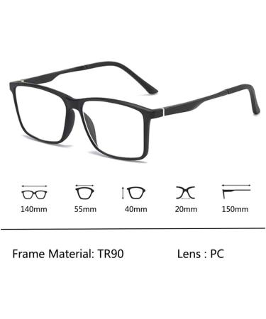 Kokobin Anti-Blue Light Reading Glasses for Men & Women - +3.0 TR Hinge Computer Glasses (Black) - Buy Online on GoSupps.com
