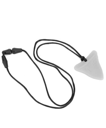 Children's childhood diseases necklace baby bite ring toddler childhood diseases children baby bite chew toy gift (deep white)