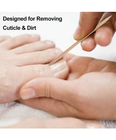 Walmeck 100PCS Nail Art Wood Sticks Wooden Cuticle Remover Pusher Manicure Pedicure Tool Disposable - Buy Online on GoSupps.com