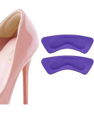 Heel Cushion Pads - Comfort Shoe Grips for Loose Shoes & Blister Relief | Heel Inserts for Women & Men - High Heels - Purple (2 Pairs - Buy Online on GoSupps.com