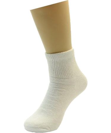 Physicians Approved Diabetic Socks - 12 Pairs Men's Crew Ankle Cotton Socks - Buy Online on GoSupps.com