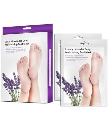 Foot Mask Foot Peel Mask Moisturising Foot Mask Luxury Lavender Deep Moisturising 2 pairs Socks Foot Peel Mask Foot Mask Remove Hard Skin Foot Mask Socks - Buy Online on GoSupps.com