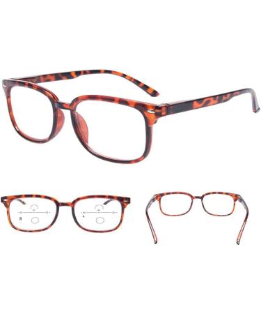 Multi Focus Progressive Reading Glasses +1.5 for Men & Women | Anti-Blue Light Tortoise Glasses - Buy Online on GoSupps.com
