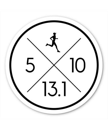 13.1 Half-Marathon Sticker (3 Inch) - The Trifecta 5k, 10k, and 13.1 Running Vinyl Decal for Your Your Laptop, Car Bumper, or Hydro-Flask