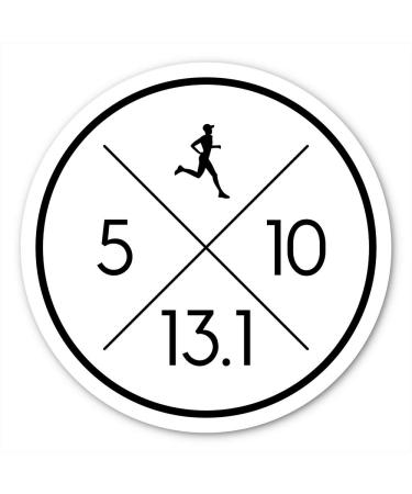 13.1 Half-Marathon Sticker (3 Inch) - The Trifecta 5k, 10k, and 13.1 Running Vinyl Decal for Your Your Laptop, Car Bumper, or Hydro-Flask