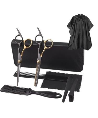 BANDKIT Hair Scissor Hairdressing Cutting Thinning Barber Scissor Set Hair Cutting Salon Hair Shears Home Use for Man Woman(6.0 9set hj)