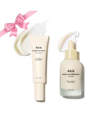 Abib Jericho Rose Eye & Firming Care Set: Collagen Eye Cr me for Dark Circles & Puffiness + Jericho Rose Bifida Serum for Deep Hydration & Skin Firming Korean Skincare for Dry Skin & Fine Lines