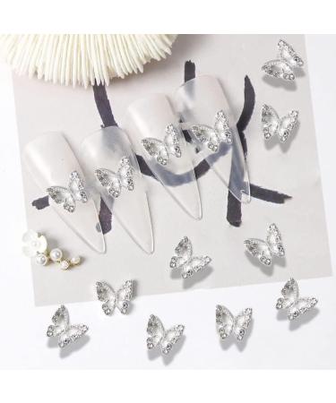 20 Pcs BAOYAALIN Butterfly Nail Charms - Shiny Crystal Rhinestones for DIY Manicure - Buy Online on GoSupps.com