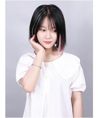 luxurious Long Straight Hair Clip Multi-Colour Trimmable Hair Extension Hairpin Rainbow Highlighted - Buy Online on GoSupps.com