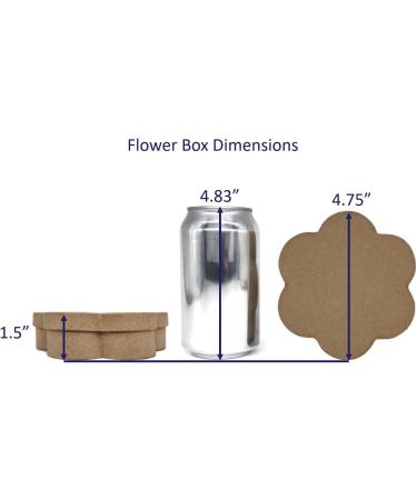 Set of 4 Small Flower Shaped Paper Mache Boxes with Lids | Perfect for Crafting, Gifts, and Jewelry Storage - Buy Online on GoSupps.com