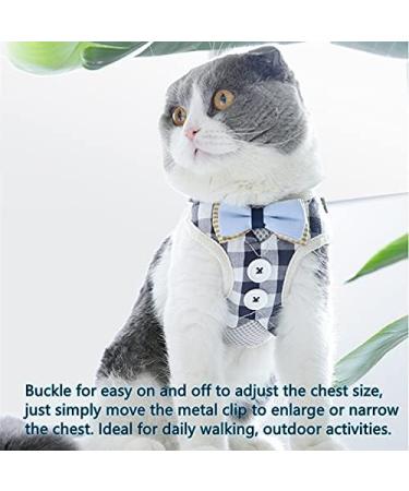 Escape-Proof Cat Kitten Harness with Leash Set Adjustable Soft Kittens Vest Walking Jacket Leash for Cats and Dogs (S) - Buy Online on GoSupps.com