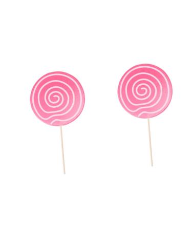TOPBATHY 2pcs Pink Candy Props De Bautizo Para Ni o Lollipop Photo Booth Props Fake Lollipops Props Photo Candy Props Kids Candy The Gift Photography Accessories Sweet Bamboo Top Hat Child Pinkx2pcs 40*20*0.3cmx2pcs