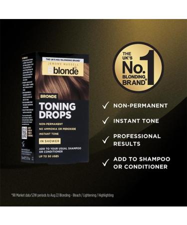 Jerome Russell Bblonde Bronde Toning Drops - Non-Permanent Bronde Hair Toner Refresh & Maintain Bronde Hair Dye Add Drops in Shower with Shampoo or Conditioner 50 Uses - Buy Online on GoSupps.com