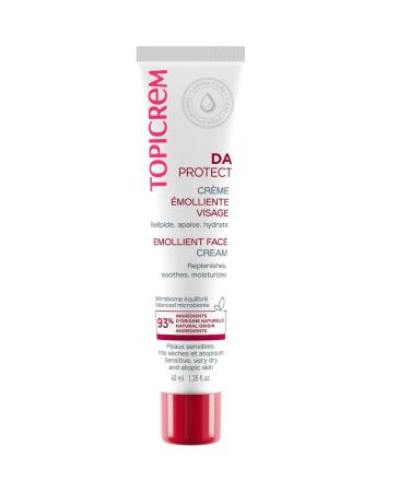 Topicrem - DA PROTECT Emollient Face Cream - Moisturizing, Lipid-Replenishing, Nourishing and Soothing Cream - Face Care for Sensitive, Dry, Atopic, Adult Skin - Made in France - 40 ml