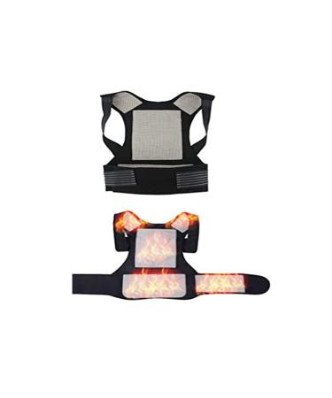 Generic self-heating double shoulder support wrap brace protector magnetic field therapy thermal infrared anion therapy neck and shoulder pain (XL)