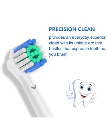 16 Pack Precision Replacement Brush Heads - Oral B Braun Compatible Electric Toothbrush (8 White & 8 Black) - Buy Online on GoSupps.com