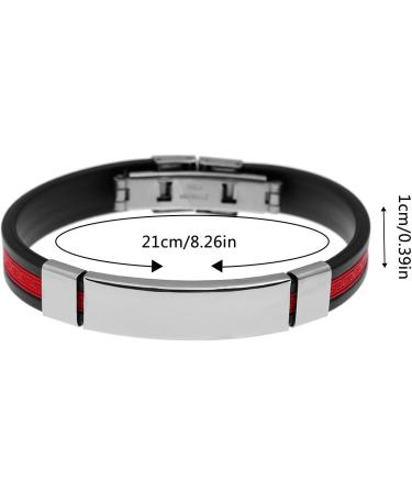 Lympunclog Magnet Hard Band - Personalized Unisex Magnetic Bracelets for Men & Women | Stylish Outdoor Jewelry for Travel Camping Hiking - Red - Buy Online on GoSupps.com
