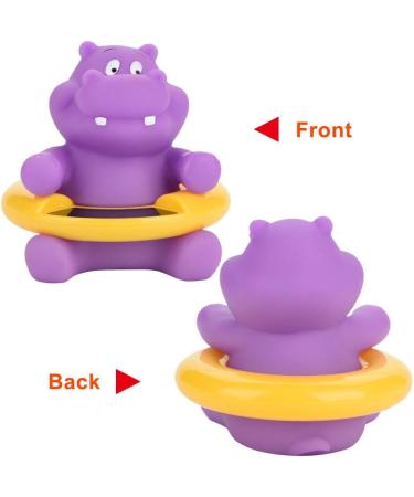 Water Temperature Compact Floatable Infant Bath Thermometer LED Display Baby Time Thermometer Bath Tub for Baby(Purple hippopotamus) - Buy Online on GoSupps.com