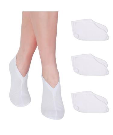 Dacitiery 3 Pairs Moisturizing Socks Overnight Thin Foot Spa Socks Cotton Moisture Enhancing Socks Cosmetic Moisturizing Socks for Dry Cracked Feet