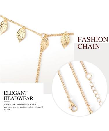Yean Hair Accessories Head Chain with Leaves Pendant for Women & Girls - Elegant Boho Fashion - Buy Online on GoSupps.com
