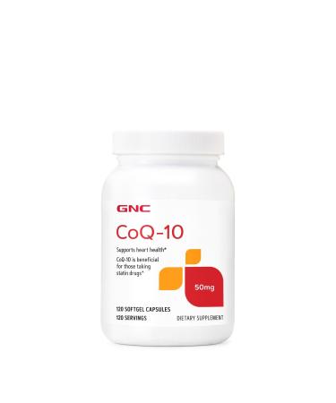 GNC CoQ-10 50mg Supports Heart Health 120 Count 120 Count (Pack of 1)