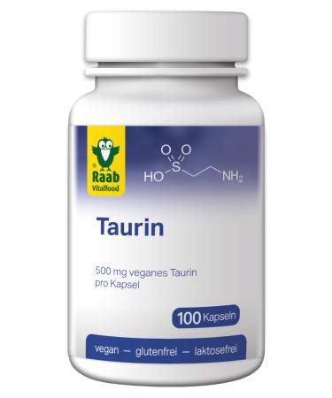 Raab Taurine capsules | 500 mg vegan taurine per capsule | Dietary supplement with taurine aminoethanesulfonic acid - Buy Online on GoSupps.com