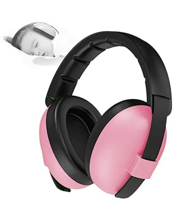 YANKUIRUI Ear Defenders Baby Noise cancelling headphones For Age 0 To 3 Years Toddlers at Plane Firework Concert Cinema Pink