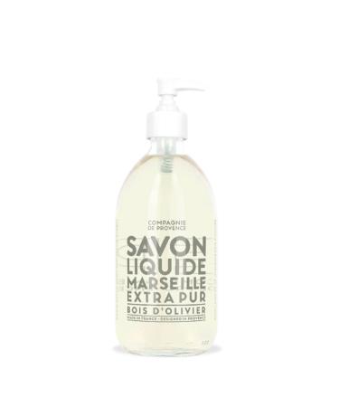 Compagnie de Provence Savon de Marseille Extra Pure Liquid Soap - Olive Wood - 16.7 Fl Oz Glass Pump Bottle Olive Wood 16.7 Fl Oz (Pack of 1) - Buy Online on GoSupps.com