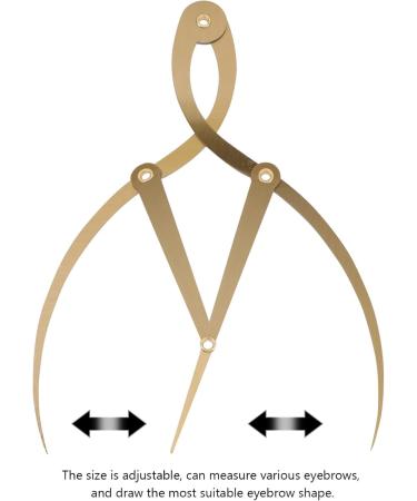 Housoutil 1pc Eyebrow Positioning Ruler Eyebrow Caliper Ruler Make up Kit Eyebrow Measuring Tool Gold Scale 16.5x5.4cm Golden - Buy Online on GoSupps.com