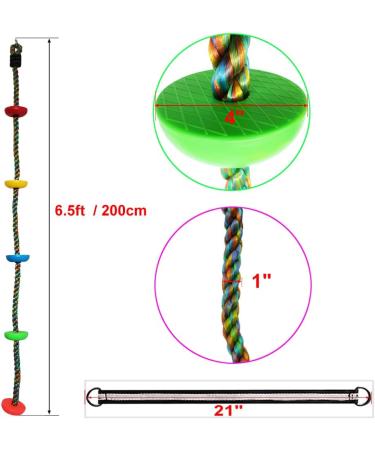 Xinlinke Colorful Climbing Rope Ladder with Platforms - Kids Indoor/Outdoor Swing Set Accessory - Buy Online on GoSupps.com