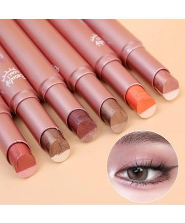 HIFFEY Double Gradient Eyeshadow Pencil Waterproof Lasting Glitter Shimmer Earth Color Pink Eyeshadow Stick Eyes Makeup Tool Size 03 - Buy Online on GoSupps.com