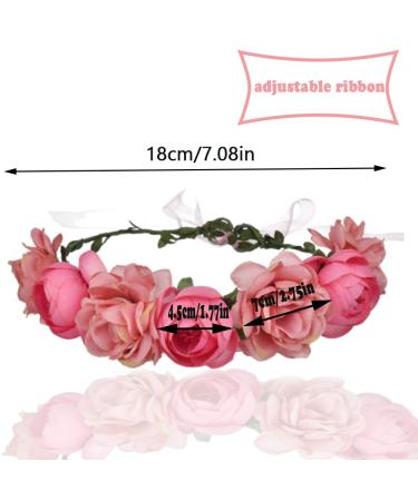 Flower Crown Wreath Set for Women - 2 Bridal Headbands for Weddings & Parties | Elegant Hair Accessories - Buy Online on GoSupps.com