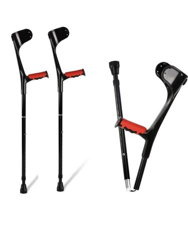 Folding Forearm Adult Crutches Collapsible Medical Arm Cuff Crutch with Height Adjustable Portable Lightweight Aluminum Alloy Elbow Walker Fashionable Bathing in Sunlight 2Pcs