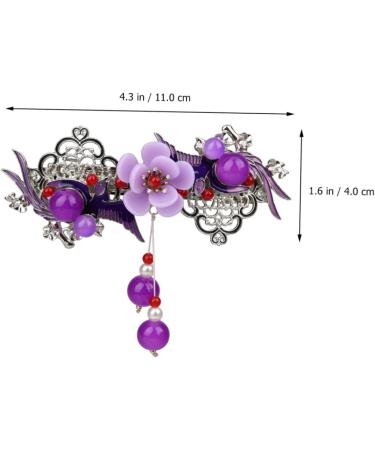 Didiseaon Hairpin Decorative Hair Clips for Women Rhinestone Hair Clamps Barrettes for Thick Hair Rhinestone Bobby Pins Crystal Hair Clip Vintage Miss Rhinestone Flower Purple Rhinestones - Buy Online on GoSupps.com