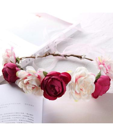Moamun 3PCs Handmade Flower Floor Crown | Bridal Floral Halo Headband for Weddings & Photo Shoots - Buy Online on GoSupps.com
