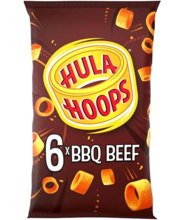 Crisps Bundle Consisting of Hula Hoops BBQ Beef Multipack Crisps 6 x 24g (2 Pack) - Buy Online on GoSupps.com